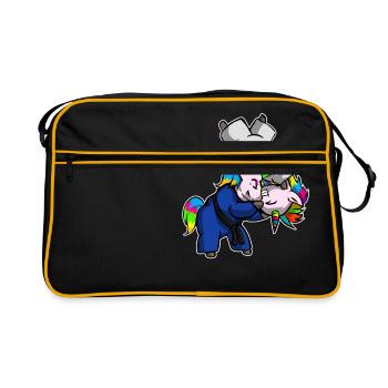Unicorn Hip Throw - BJJ JiuJitsu MMA T-shirt - Sac Retro - noir/or - Devant