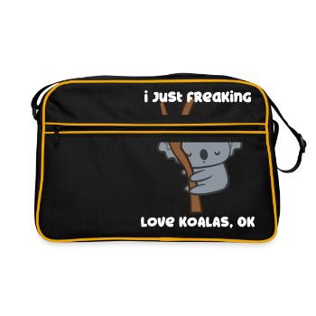 Koala - Koalas - Koala T-Shirt - I love Koalas - Retro Bag - black/gold - Front