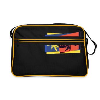 Spider Pop art - Retro Bag - black/gold - Front