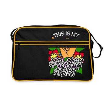 This Is My Hawaiian Shirt Aloha Luau Tropical - Retro Bag - black/gold - Front