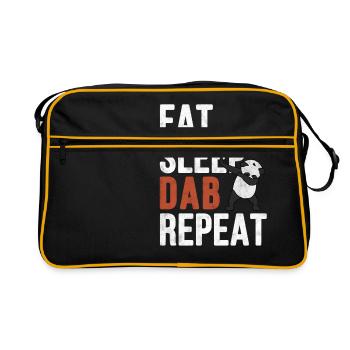 Manger sommeil tamponner cadeau répéter - Sac Retro - noir/or - Devant