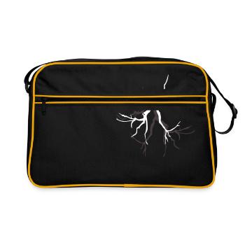 Lightning with Lightning Bolt graphics - Retro Bag - black/gold - Front