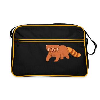 Panda rouge - Sac Retro - noir/or - Devant