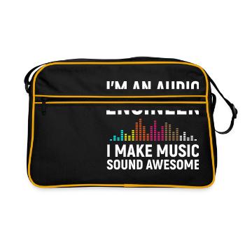 I'm an Audio Engineer - Retro Bag - black/gold - Front