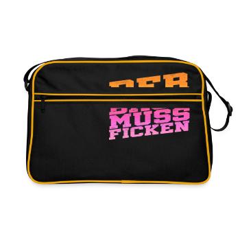 La basse doit baiser - Sac Retro - noir/or - Devant
