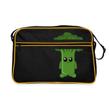 Sad Brocolli - Retro Bag - black/gold - Front