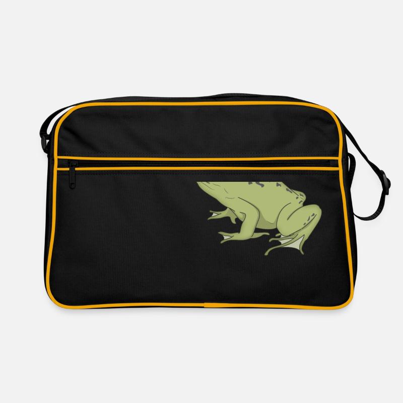 grenouille - Sac Retro - noir/or