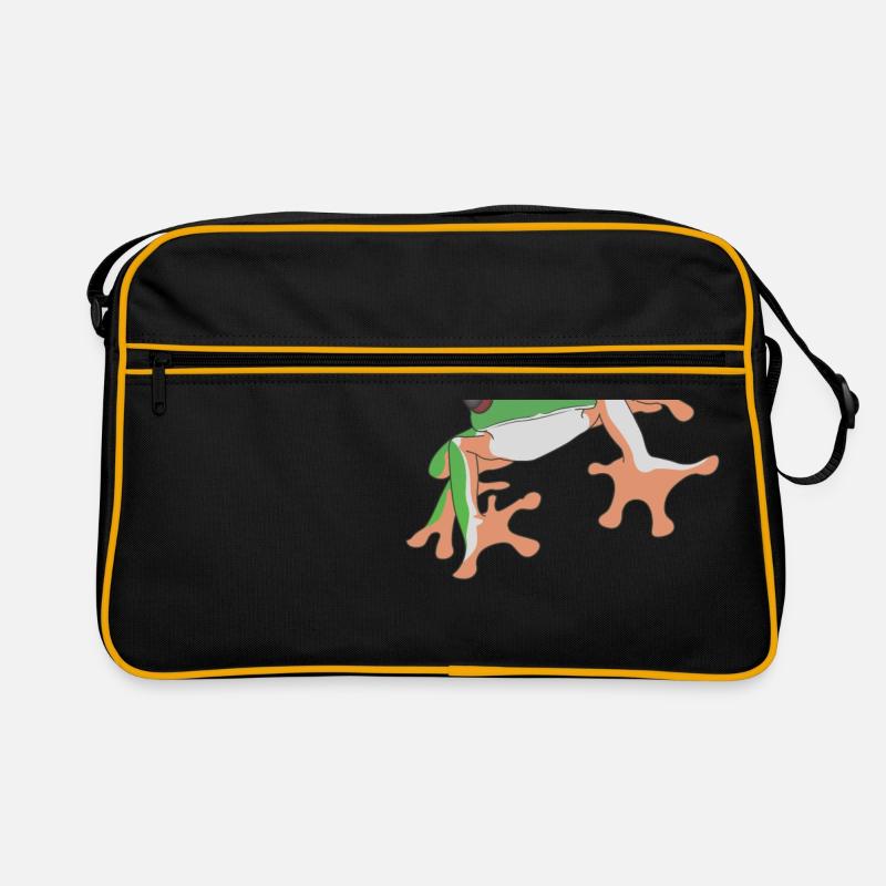 Frosch - Retro Tasche - Schwarz/Gold