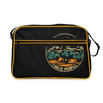 Je déteste les gens - Je déteste les gens - Sac Retro - noir/or - Devant