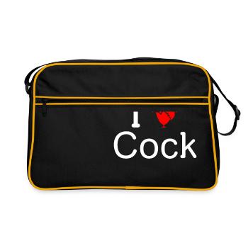 I Love Cock - Sac Retro - noir/or - Devant