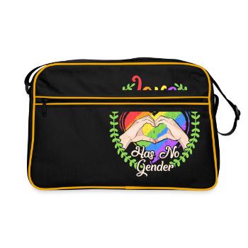 L'amour n'a pas de sexe Gay Pride LGBT Gift - Sac Retro - noir/or - Devant