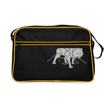 Wolf in chains - Retro Bag - black/gold - Front