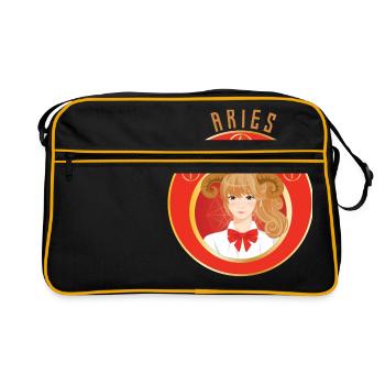 Zodiaque - Horoscope - Bélier - Cadeaux - Sac Retro - noir/or - Devant
