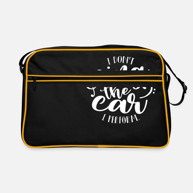 Singer singer singing band music singing gift - Retro Bag - black/gold