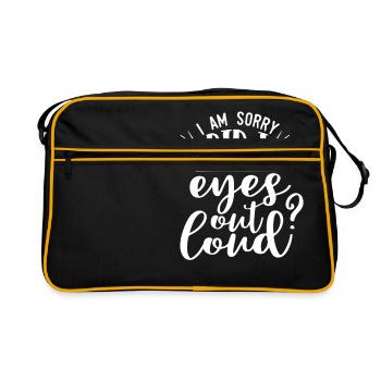 Eyes Rolling Funny disant cadeau de sarcasme - Sac Retro - noir/or - Devant