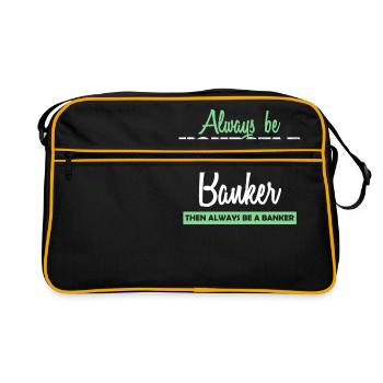 Banque Banker Banker Banker Bank Idée cadeau - Sac Retro - noir/or - Devant