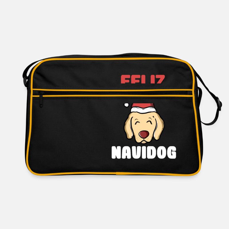 Feliz Navidog - Sac Retro - noir/or