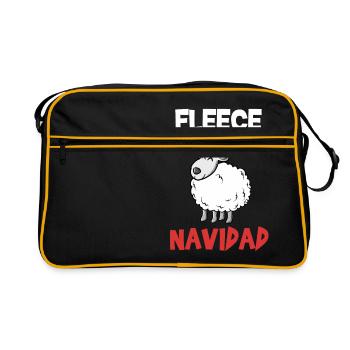 Fleece Navidad sweet sheep Christmas gift - Retro Bag - black/gold - Front