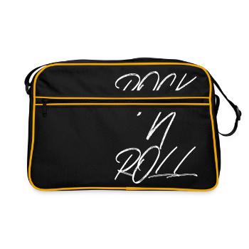 ROCK AND ROLL - Retro Bag - black/gold - Front