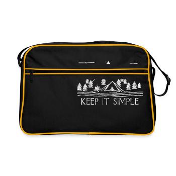 Keep It Simple Chemise randonneur randonnée montagne - Sac Retro - noir/or - Devant