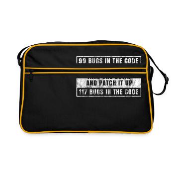 Programmer Shirt Programming Sayings Nerd - Retro Bag - black/gold - Front