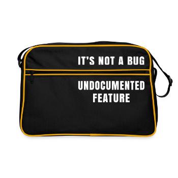Programmer Shirt Programming Sayings Nerd - Retro Bag - black/gold - Front