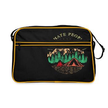 Je déteste les gens - Je déteste les gens - Sac Retro - noir/or - Devant