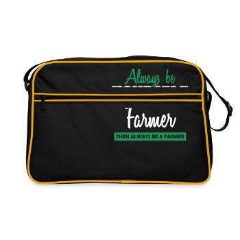 Farmer's farmer's farm farm agriculteur animaux cadeau idée - Sac Retro - noir/or - Devant
