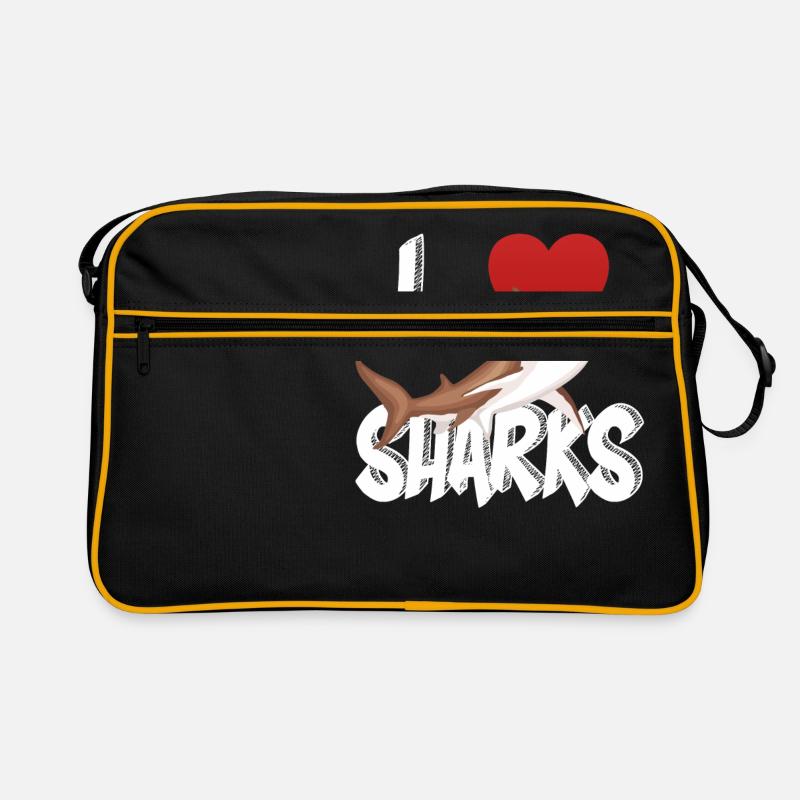 J'aime les requins mignonne nouveauté semaine de l'idée de cadeau de requin pour Shark Lovers requin marteau graphique Sac Retro