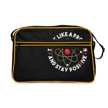 Pensez comme un proton et restez positif Science - Sac Retro - noir/or - Devant