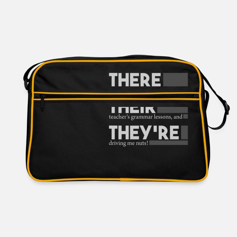Professeur d'anglais Grammaire Il y a ils Ils Sac Retro