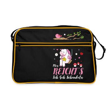 Donnez-moi un cadeau de licorne à bascule - Sac Retro - noir/or - Devant
