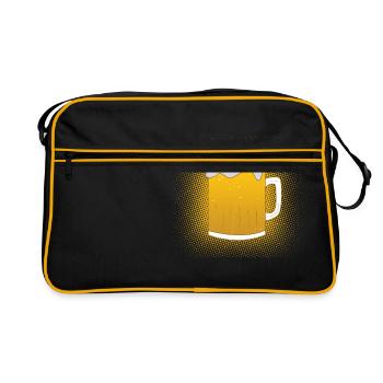 Chope de bière - Sac Retro - noir/or - Devant