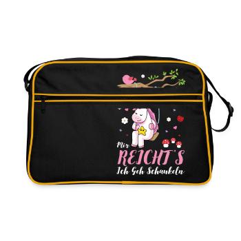 Donnez-moi un cadeau de licorne à bascule - Sac Retro - noir/or - Devant