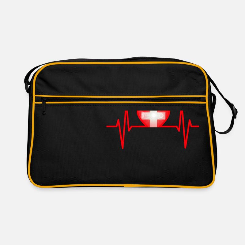 Schweiz Schweizer Herz Stolz 1.August Geschenk Retro Tasche