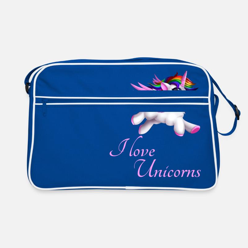 J'aime les licornes Sac Retro