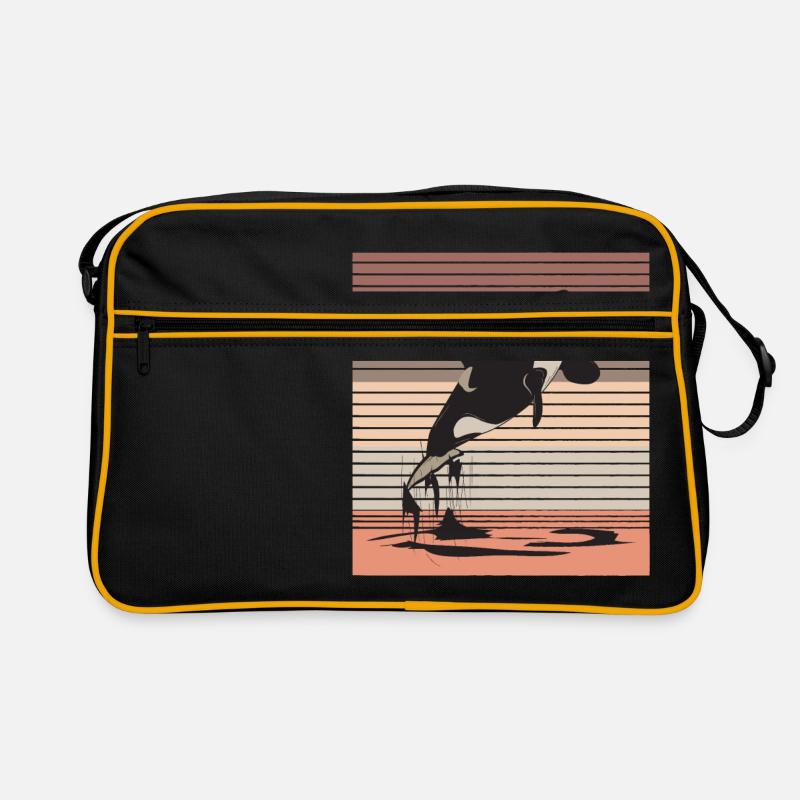 Wal Ozean Meeresleben Meerestier Geschenk Retro Tasche
