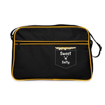 Popcorn sweet salty caramel Cinema bag - Retro Bag - black/gold - Front