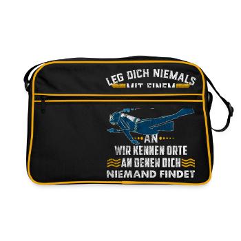 Diver Diver Gift Scuba Diving Scuba Diver - Retro Bag - black/gold - Front