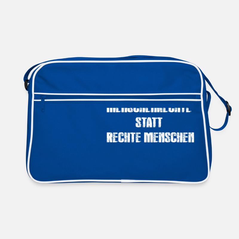 Menschenrechte statt rechte Menschen Retro Tasche