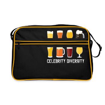 Celebrity Diversity - Craft Beer Design - Retro Bag - black/gold - Front
