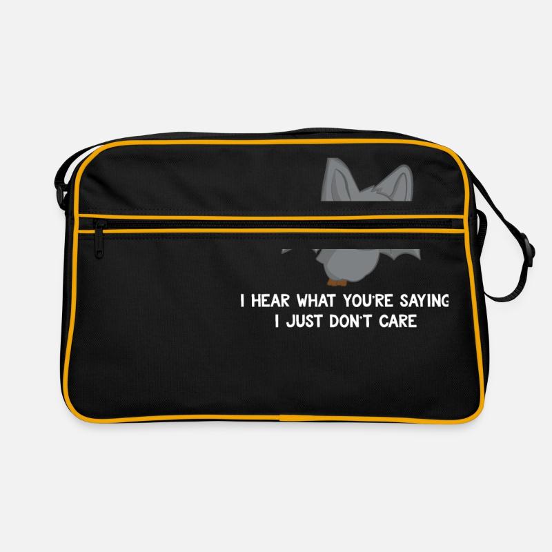 Bat - Bat T-Shirt - Sarcasm - Retro Bag - black/gold