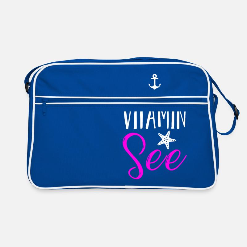 Brauche Vitamin See Anker Urlaub Geschenk Idee Retro Tasche