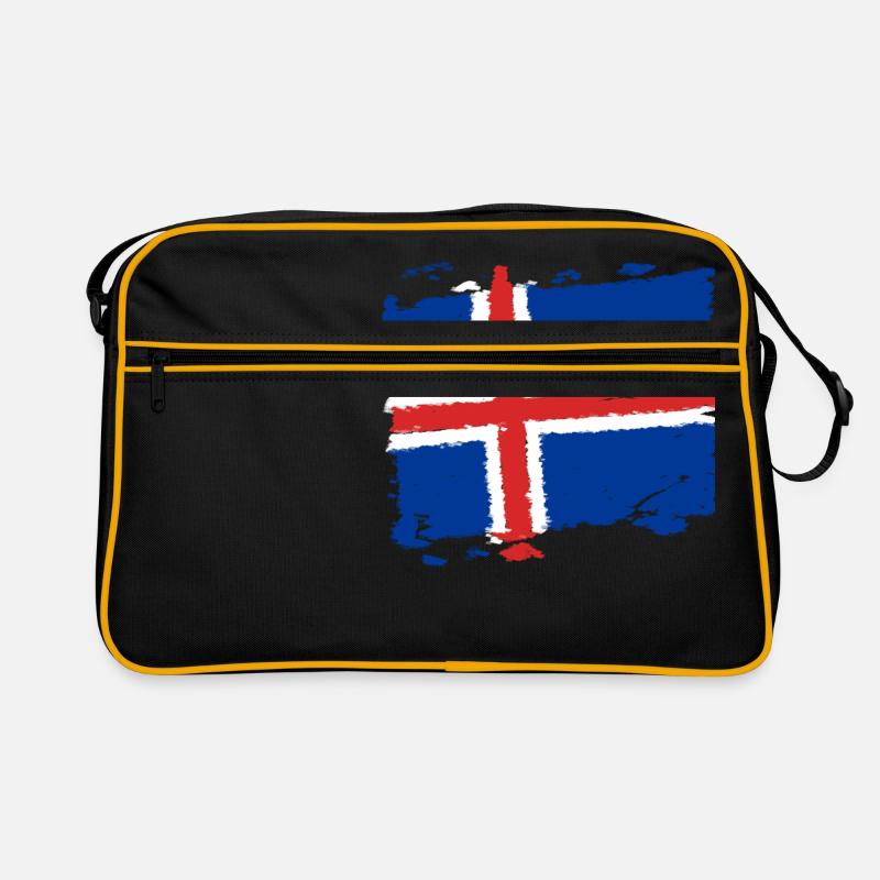 Ísland merkja - drapeau de l'Islande - drapeau de l'Islande Sac Retro