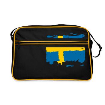 Sverige flag - Sweden flag - Sweden flag - Retro Bag - black/gold - Front