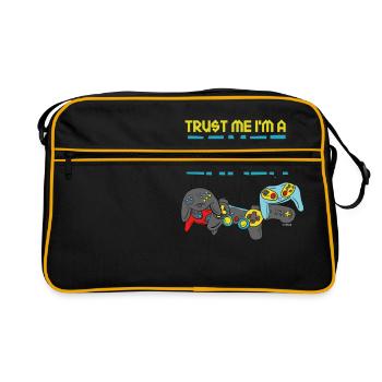 Trust Me I'm A Gamer - Retro Tasche - Schwarz/Gold - Vorne