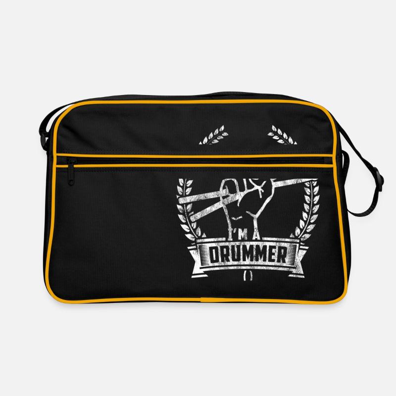 Gift drummer drummer drummer - Retro Bag - black/gold