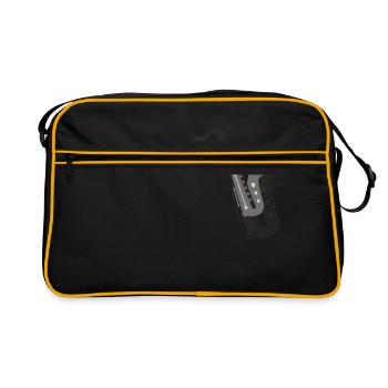 Saxophone Musical Instrument - Retro Bag - black/gold - Front
