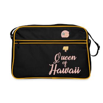 Hawaï fille de fleurs - Sac Retro - noir/or - Devant