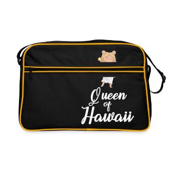 Hawaï fille de fleurs - Sac Retro - noir/or - Devant